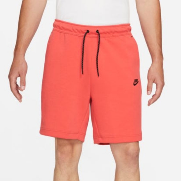 NIKE SPORTSWEAR TECH FLEECE SHORTS RED LOBSTER SIZE MEDIUM MENS - Picture 1 of 8